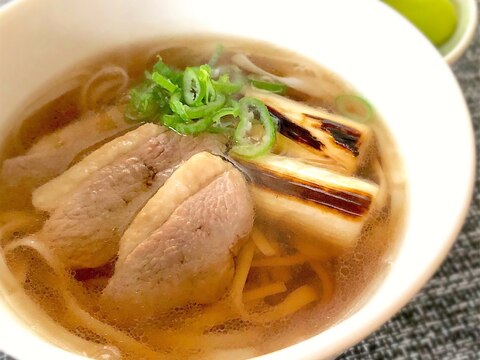 糖質制限♡糖質0麺で鴨南蛮うどん風